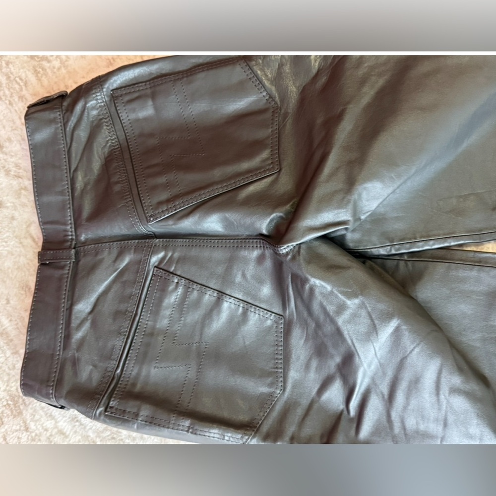 Oleg Cassini vintage 1980s High-Waisted Leather Pants - Picture 6 of 6